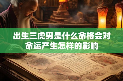 出生三虎男是什么命格会对命运产生怎样的影响