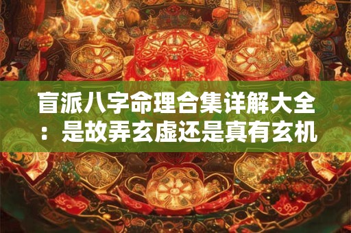 盲派八字命理合集详解大全：是故弄玄虚还是真有玄机