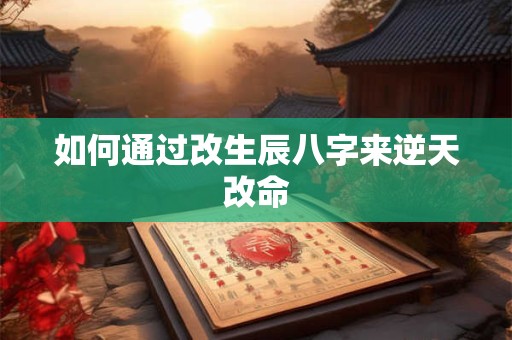 如何通过改生辰八字来逆天改命