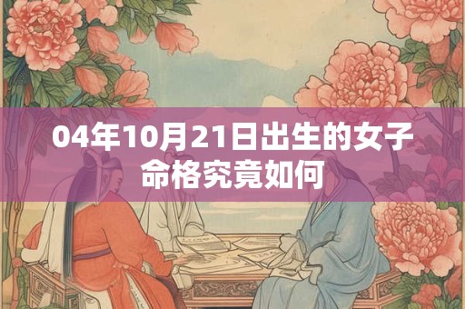 04年10月21日出生的女子命格究竟如何 04年10月21日出生的女子命格究竟如何