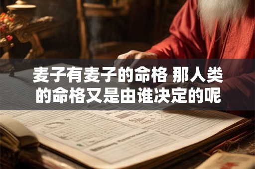麦子有麦子的命格 那人类的命格又是由谁决定的呢