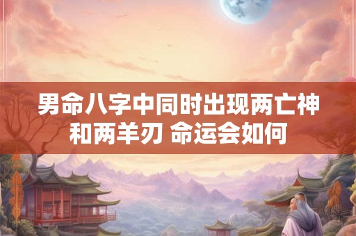 男命八字中同时出现两亡神和两羊刃 命运会如何