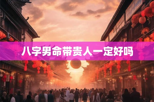 八字男命带贵人一定好吗