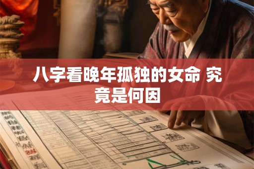 八字看晚年孤独的女命 究竟是何因