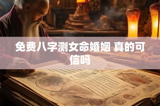 免费八字测女命婚姻 真的可信吗