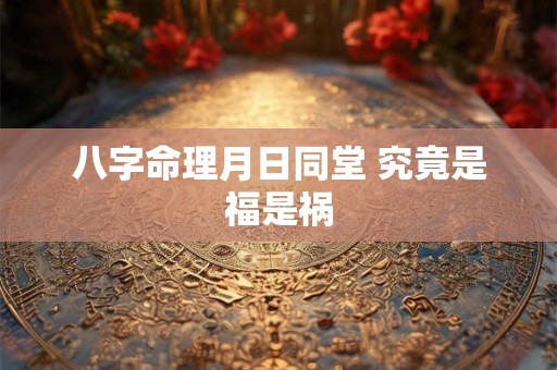八字命理月日同堂 究竟是福是祸