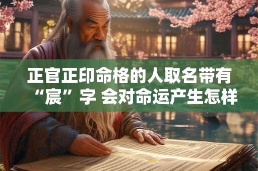 正官正印命格的人取名带有“宸”字 会对命运产生怎样的影响