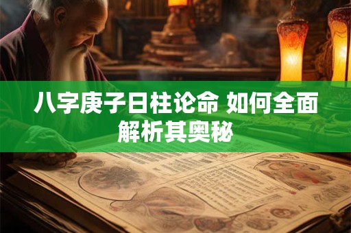八字庚子日柱论命 如何全面解析其奥秘