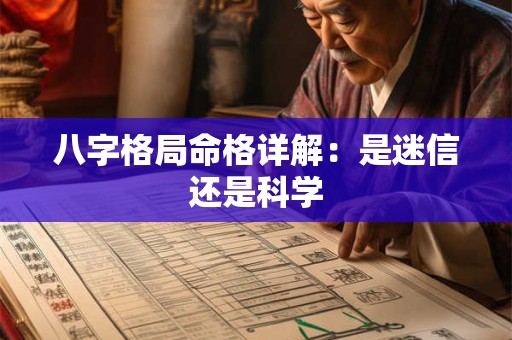 八字格局命格详解：是迷信还是科学