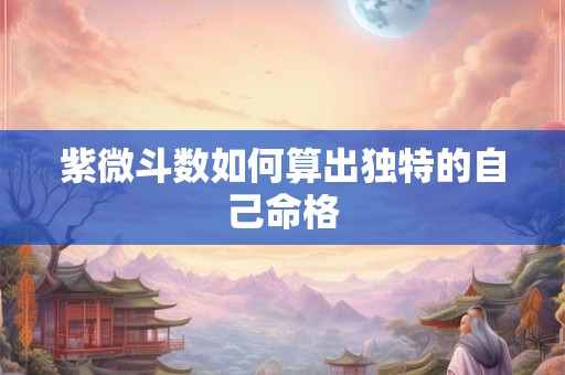 紫微斗数如何算出独特的自己命格