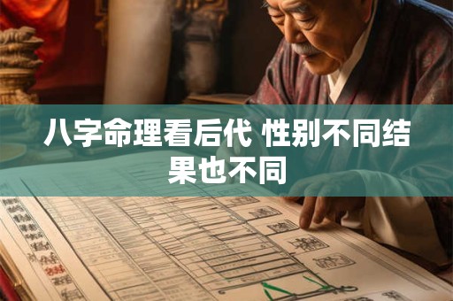 八字命理看后代 性别不同结果也不同