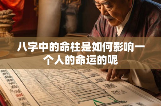 八字中的命柱是如何影响一个人的命运的呢