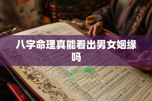 八字命理真能看出男女姻缘吗