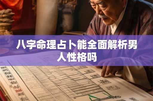 详细阅读:八字命理占卜能全面解析男人性格吗 八字命理占卜能全面解析男人性格吗