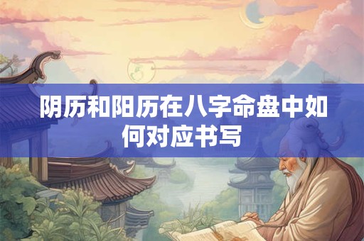 阴历和阳历在八字命盘中如何对应书写