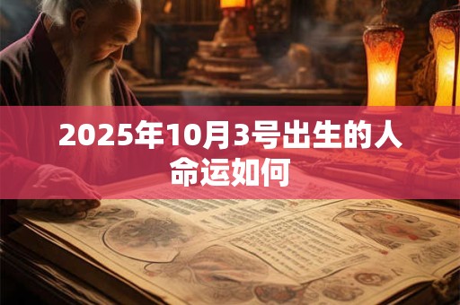 2025年10月3号出生的人命运如何