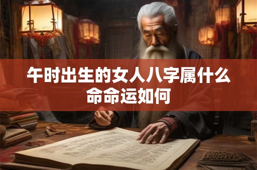 午时出生的女人八字属什么命命运如何