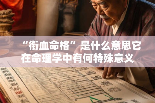 “衔血命格”是什么意思它在命理学中有何特殊意义