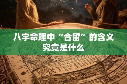 八字命理中“合留”的含义究竟是什么