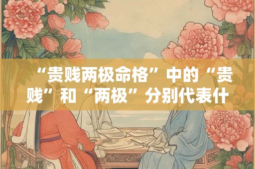 “贵贱两极命格”中的“贵贱”和“两极”分别代表什么含义