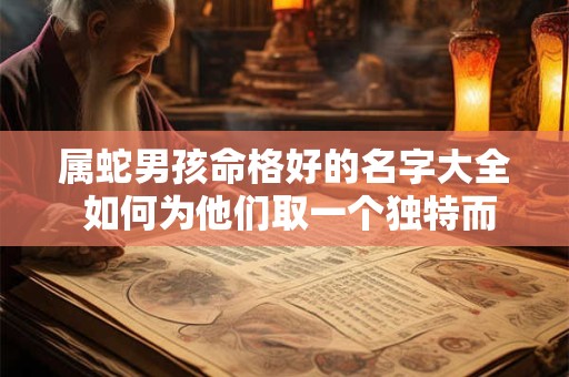 属蛇男孩命格好的名字大全 如何为他们取一个独特而又吉祥的名字