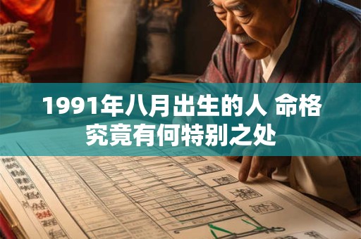 1991年八月出生的人 命格究竟有何特别之处
