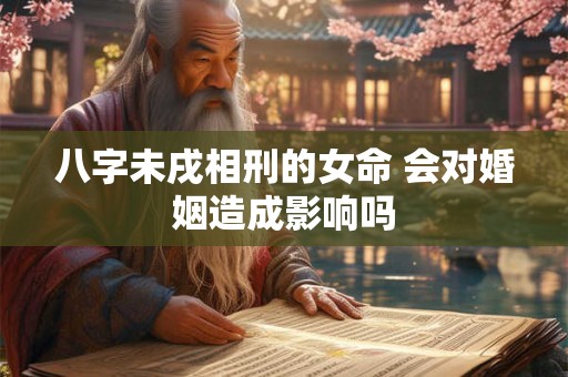 八字未戌相刑的女命 会对婚姻造成影响吗