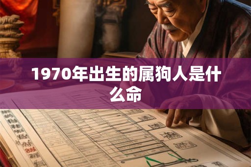 1970年出生的属狗人是什么命 1970年出生的属狗人是什么命