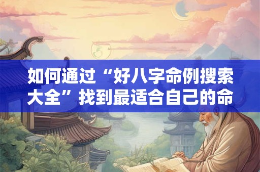 如何通过“好八字命例搜索大全”找到最适合自己的命例