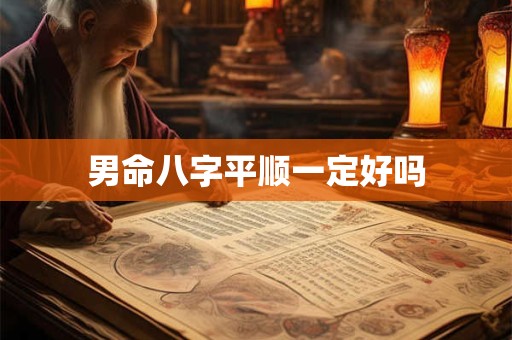 男命八字平顺一定好吗