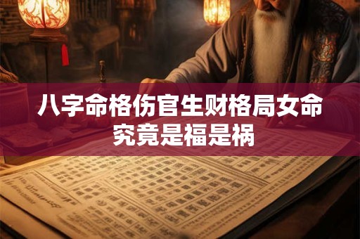 八字命格伤官生财格局女命 究竟是福是祸