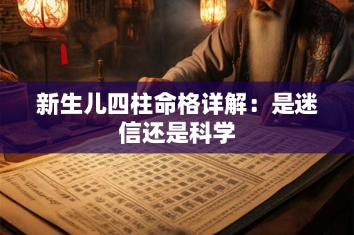 新生儿四柱命格详解：是迷信还是科学