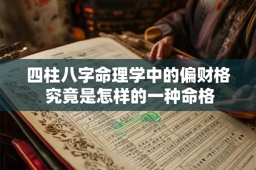 四柱八字命理学中的偏财格 究竟是怎样的一种命格 四柱八字命理学中的偏财格 究竟是怎样的一种命格