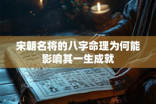 宋朝名将的八字命理为何能影响其一生成就