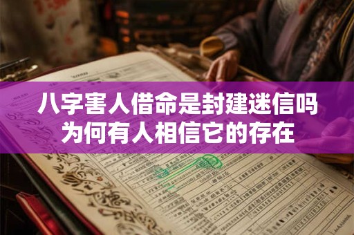 八字害人借命是封建迷信吗为何有人相信它的存在