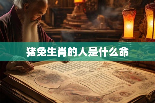 猪兔生肖的人是什么命