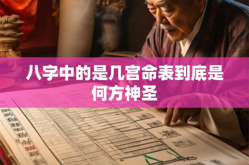 八字中的是几宫命表到底是何方神圣