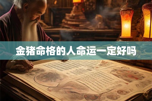金猪命格的人命运一定好吗