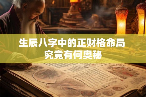 生辰八字中的正财格命局 究竟有何奥秘