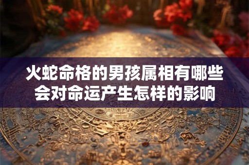 火蛇命格的男孩属相有哪些会对命运产生怎样的影响