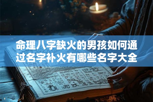 命理八字缺火的男孩如何通过名字补火有哪些名字大全可供参考