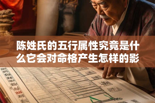 陈姓氏的五行属性究竟是什么它会对命格产生怎样的影响