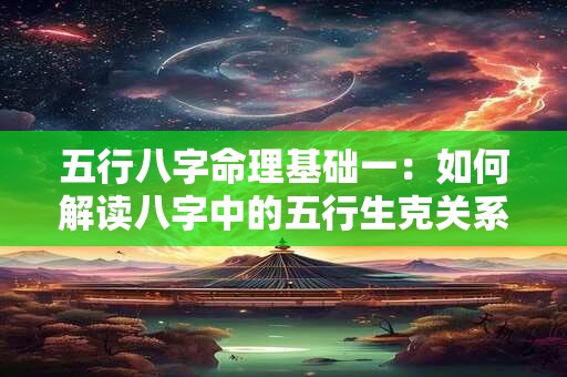 五行八字命理基础一：如何解读八字中的五行生克关系