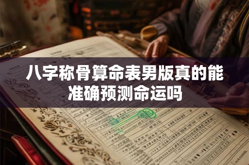 八字称骨算命表男版真的能准确预测命运吗
