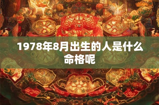 1978年8月出生的人是什么命格呢