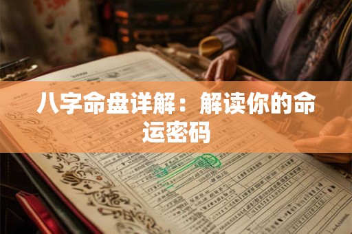 八字命盘详解：解读你的命运密码