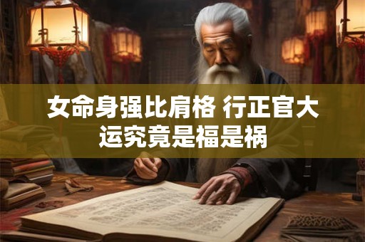 女命身强比肩格 行正官大运究竟是福是祸