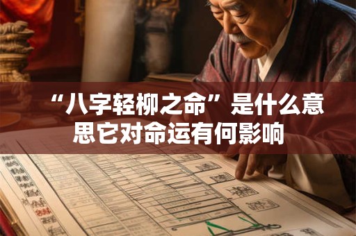 “八字轻柳之命”是什么意思它对命运有何影响