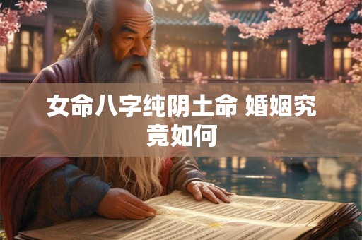 女命八字纯阴土命 婚姻究竟如何