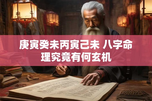 庚寅癸未丙寅己未 八字命理究竟有何玄机